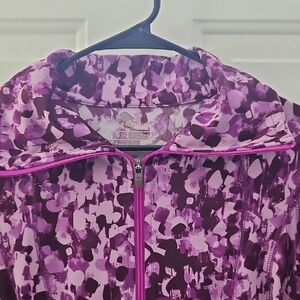 Eddie Bauer Purple Patterned Hoodie